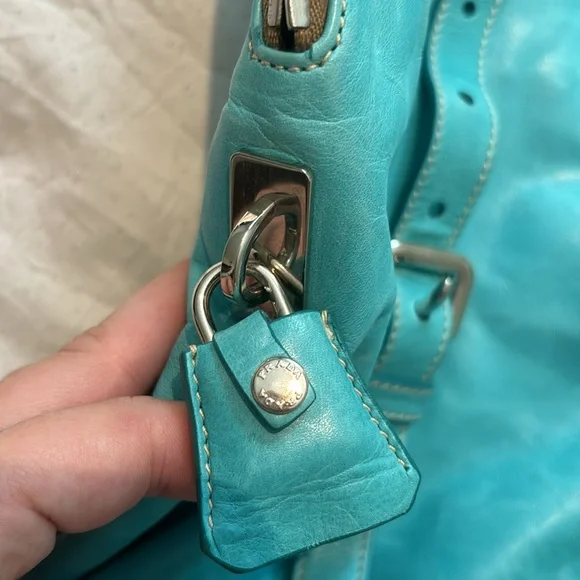 Prada 'New Look Bauletto' Shoulder Bag in Turquoise - Picture 3 of 5